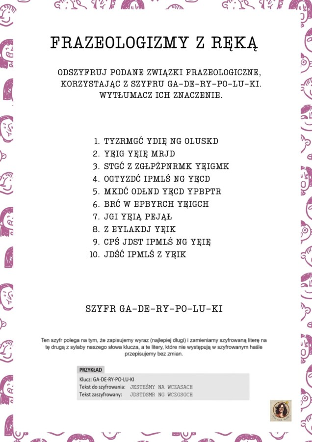 "Frazeologiczny bzdurnik polonisty" - zbiór zadań.