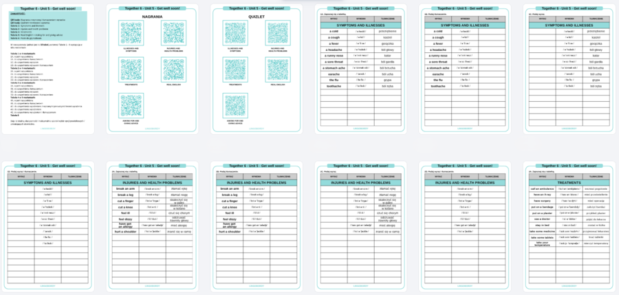 Together 6, Unit 5 - słownictwo