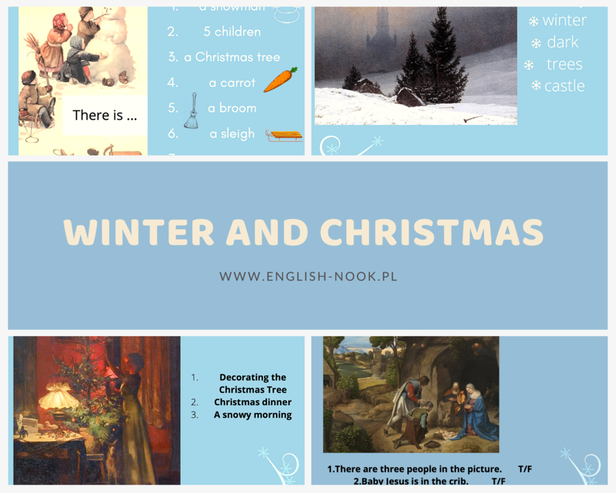 Winter & Christmas in art - prezentacja na zajęcia online/offline