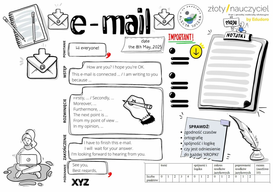 ✍️ Writing E8 i nie tylko – przewodnik po wypowiedziach pisemnychby Alicja Soszka
