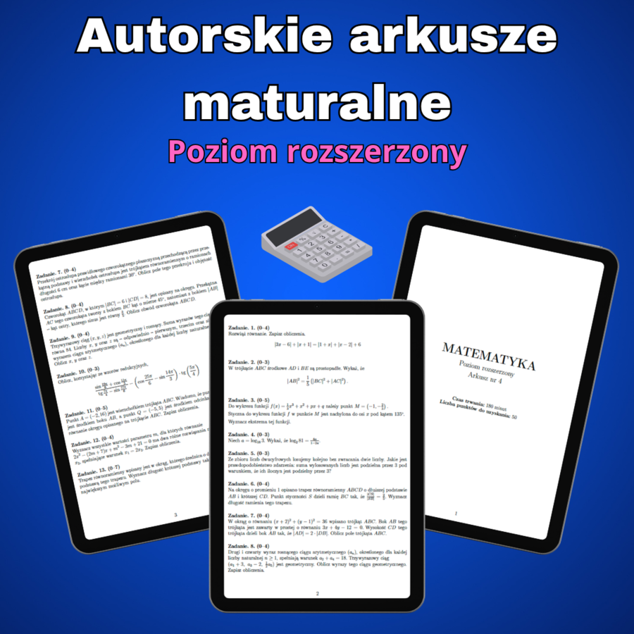 Autorskie arkusze maturalne R