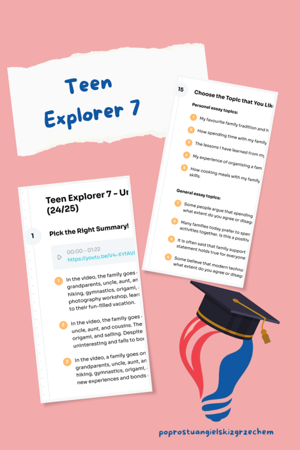 Teen Explorer 7 – Unit 4 – karta pracy