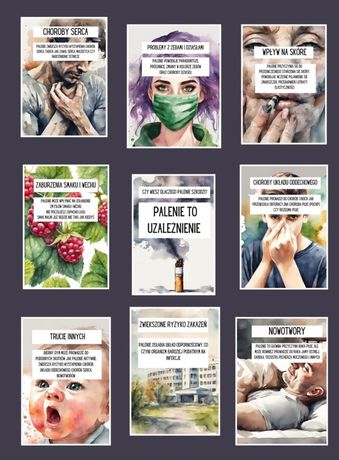 Palenie to uzależnienie - gazetka profilaktyczna o skutkach palenia papierosów