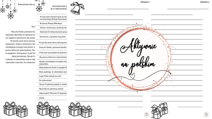 List do Mikołaja (rozsypanka) + prezentacja gratis