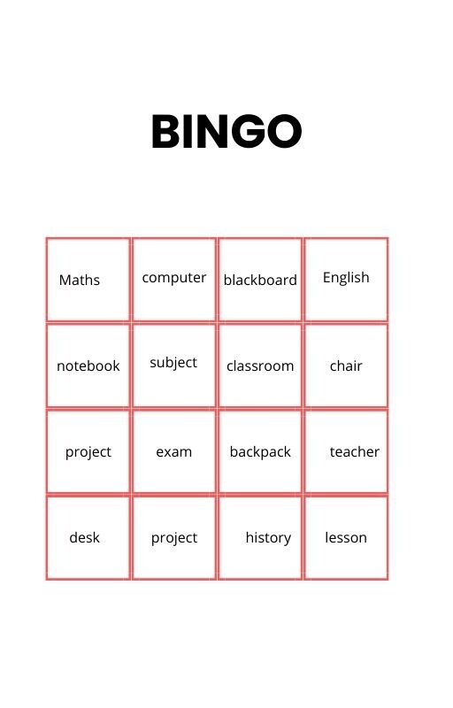 🎲 Back to School Bingo – gotowe plansze do druku