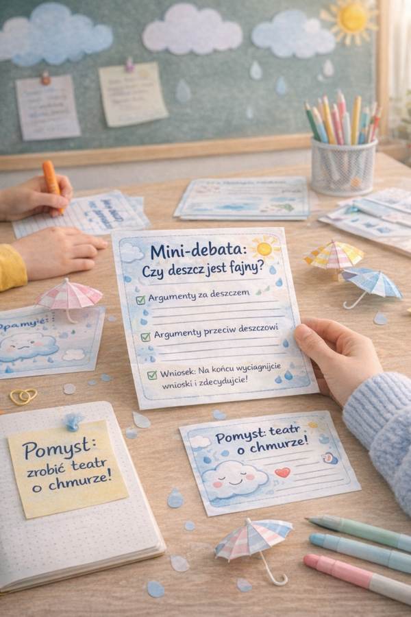 Karty: Burza mózgów – pomysły na dzień bez słońca