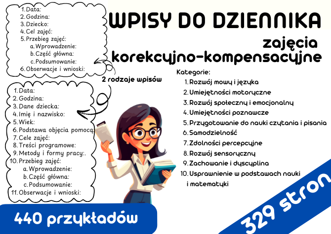 Tematy Zajęcia Korekcyjno-Kompensacyjne Wpisy do Dziennika Przedszkole