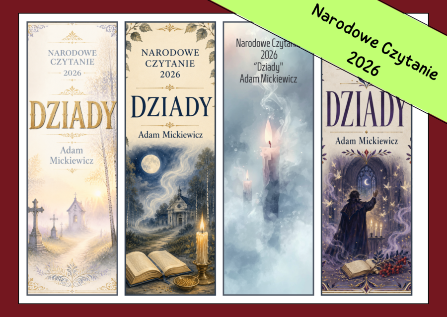 ❤️📖NARODOWE CZYTANIE 2026 zakładki do książek retro 3