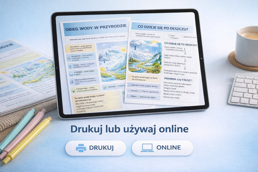 Karta pracy: Obieg wody w przyrodzie