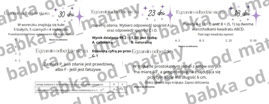 30 zadań na 30 dni do E8 z matematyki!