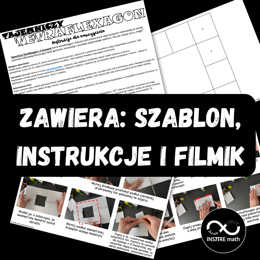 Tajemniczy Tetraflexagon. Darmowy projekt Math & Art na koniec lub początek roku, zajęcia kreatywne z matematyki.