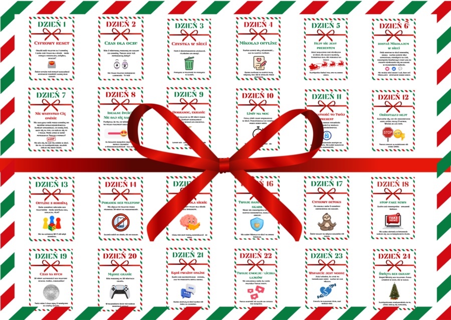 Higiena cyfrowa - kalendarz adwentowy