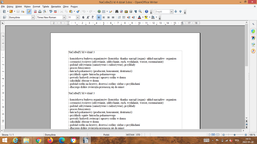 NaCoBeZU przyroda klasa 4 komplet