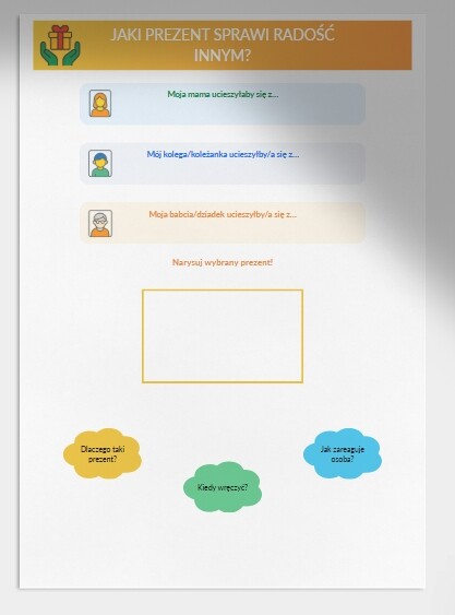 Karty pracy „Projektuję prezent idealny”