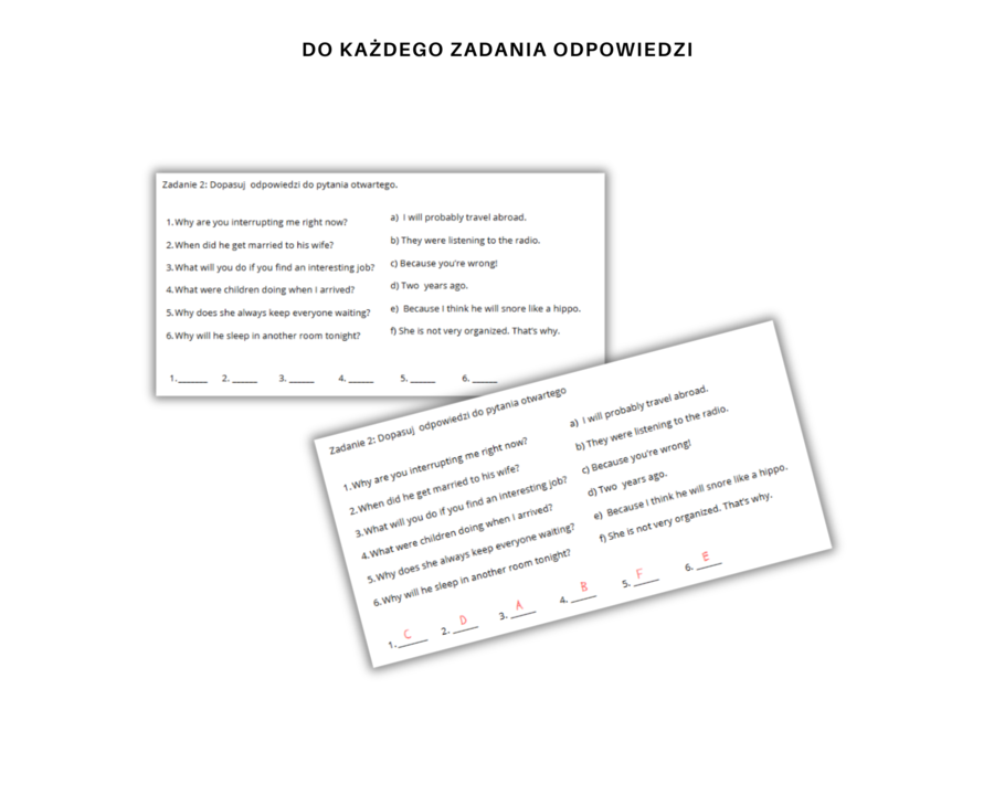 Gramatyka dla klasy 6: FutureSimple Open Ended Questions  Na podstawie English Class A2 Unit 8