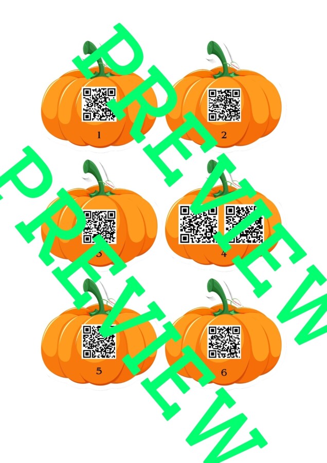 Halloween Gra Trernowa dla dużych i małych +QR Codes, Domino w 3 wersjach (również dla nieczytających), opisane karty obrazkowe na j. angielski i inne wydarzenia jesienne, dobre dla SPE, kody QR