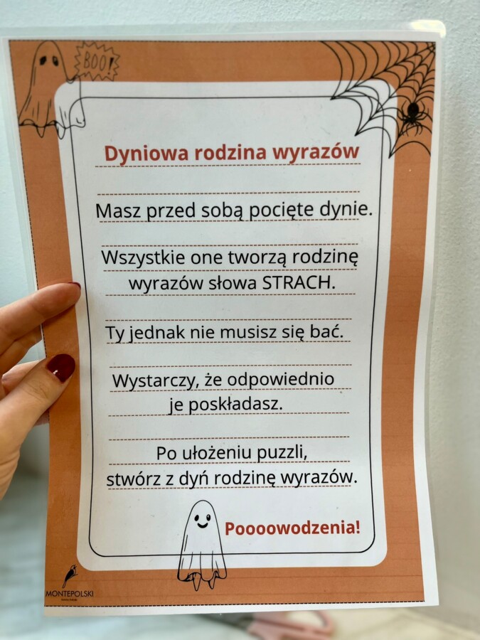 Rodzina wyrazów - puzzle - dynia
