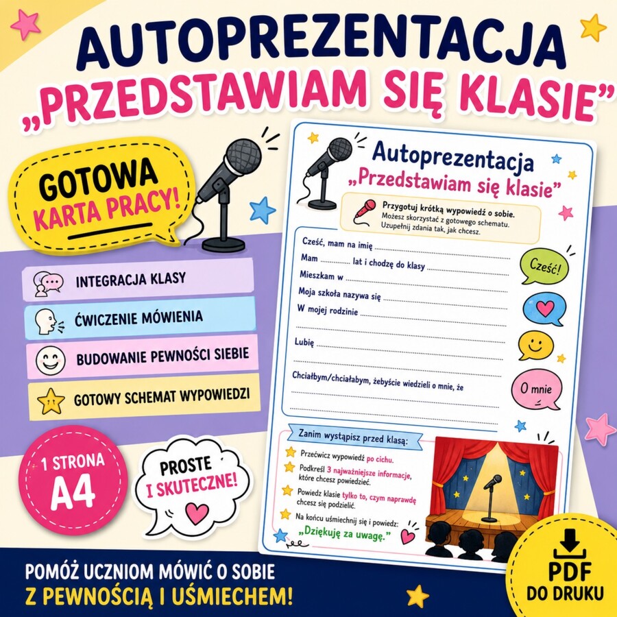 Autoprezentacja. Przedstawiam się klasie