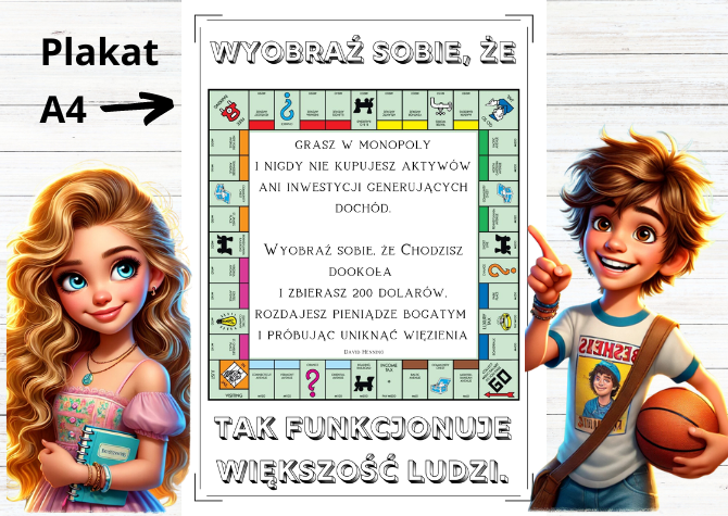 Plakat motywacyjny - monopoly