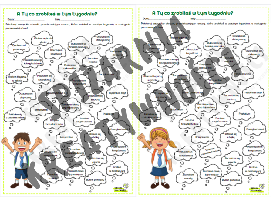 A Ty co zrobiłeś w tym tygodniu? - zajęcia TUS, rewalidacja, godziny wychowawcze