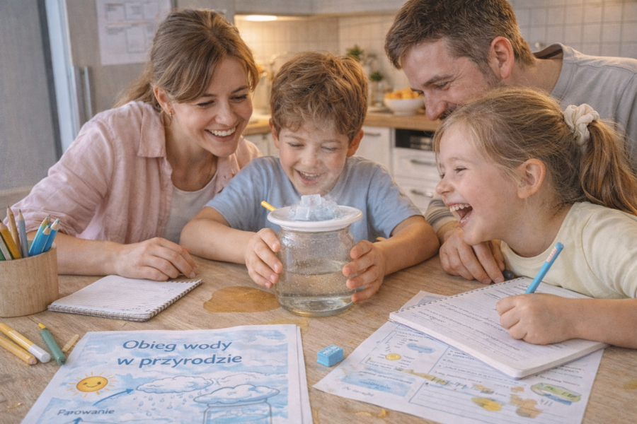 Obieg wody w przyrodzie – karty pracy i mini-eksperymenty