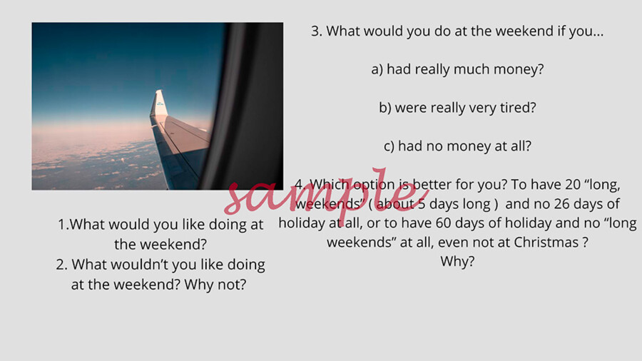 What do you like doing at the weekend? - Gramatyka poprzez konwersację