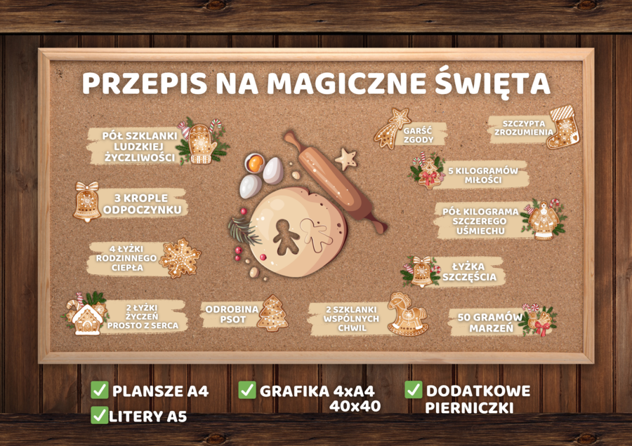 PRZEPIS NA MAGICZNE/UDANE ŚWIĘTA - Gazetka szkolna/przedszkolna