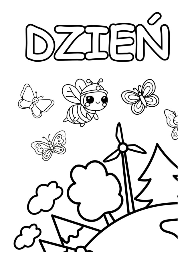 DZIEŃ ZIEMI - kolorowanka wielkoformatowa XXL