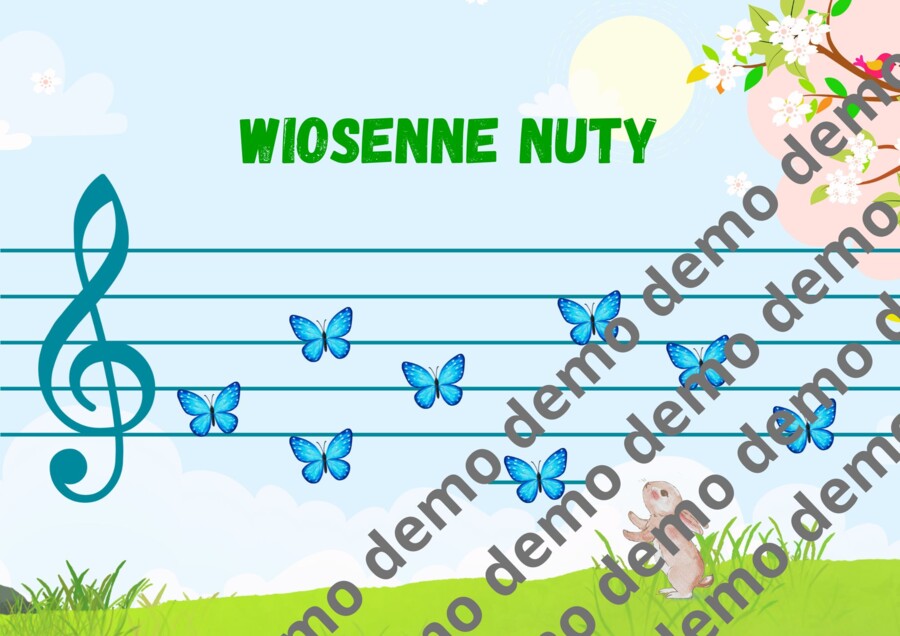 Muzyka. Wiosenne nuty w kluczu wiolinowym.