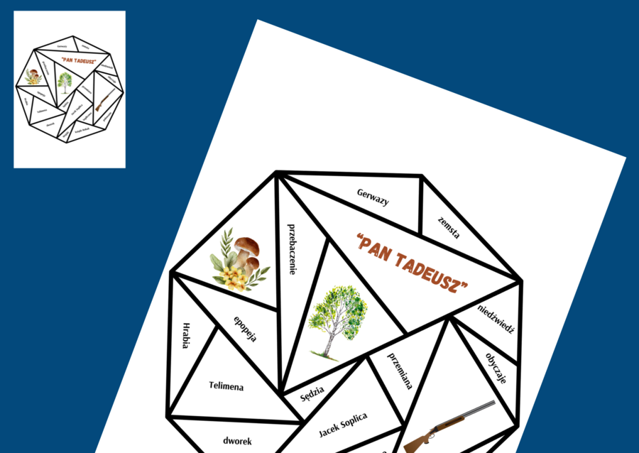 PAN TADEUSZ – układanka – puzzle – egzamin – powtórka
