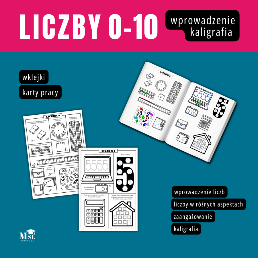 Wprowadzenie liczb 0-10 + kaligrafia liczb