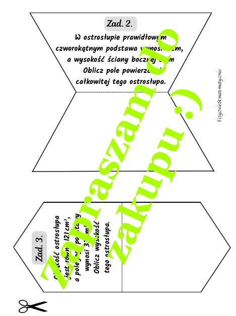 Lapbook ostrosłupy - propozycja materiałów