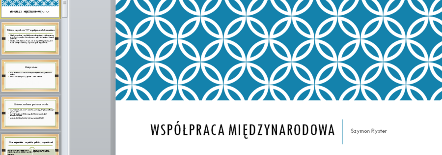 Prezentacja - współpraca międzynarodowa