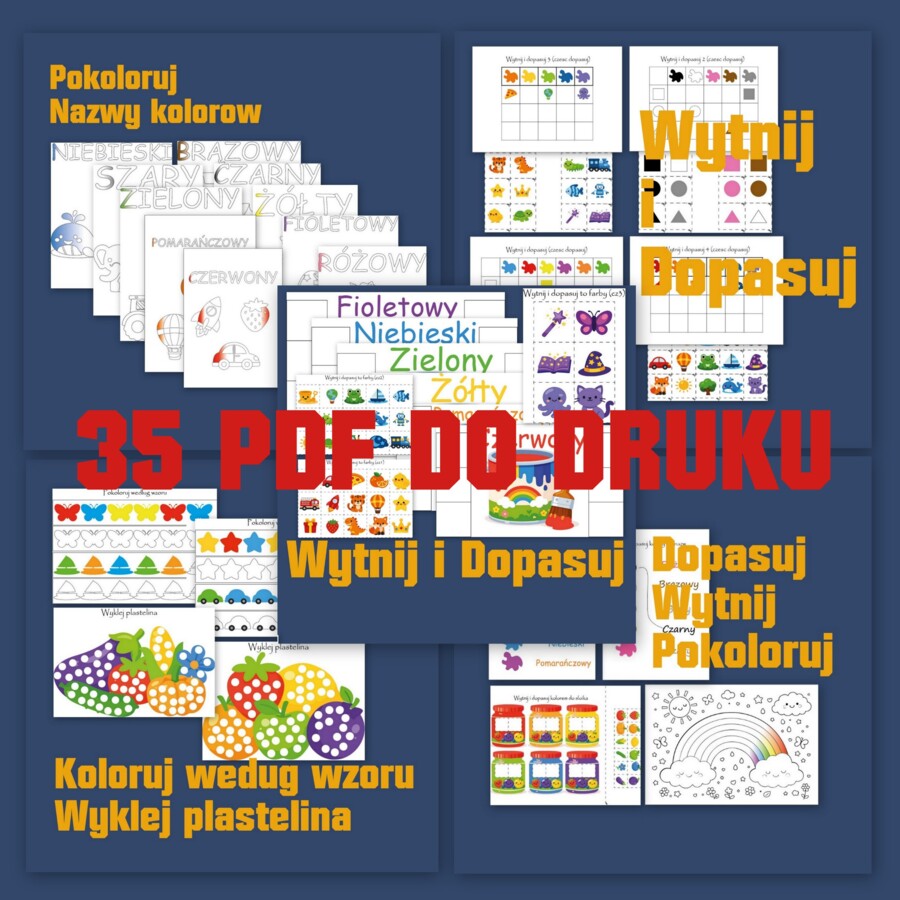 Karty Pracy Kolory – Materiały do Druku dla Przedszkola
