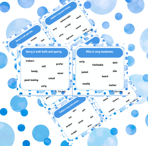 Egzamin ósmoklasisty - CZŁOWIEK - karty ćwiczące mówienie/pisanie