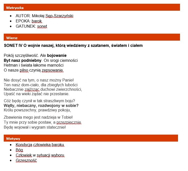 Poezja dla maturzysty / poezja do matury