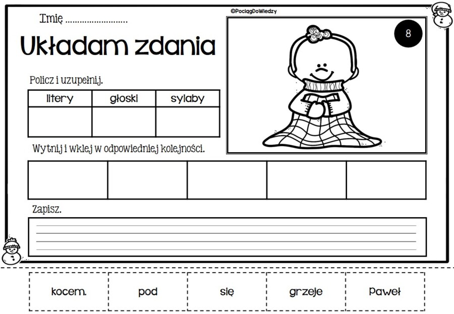 Zima - Układam zdania