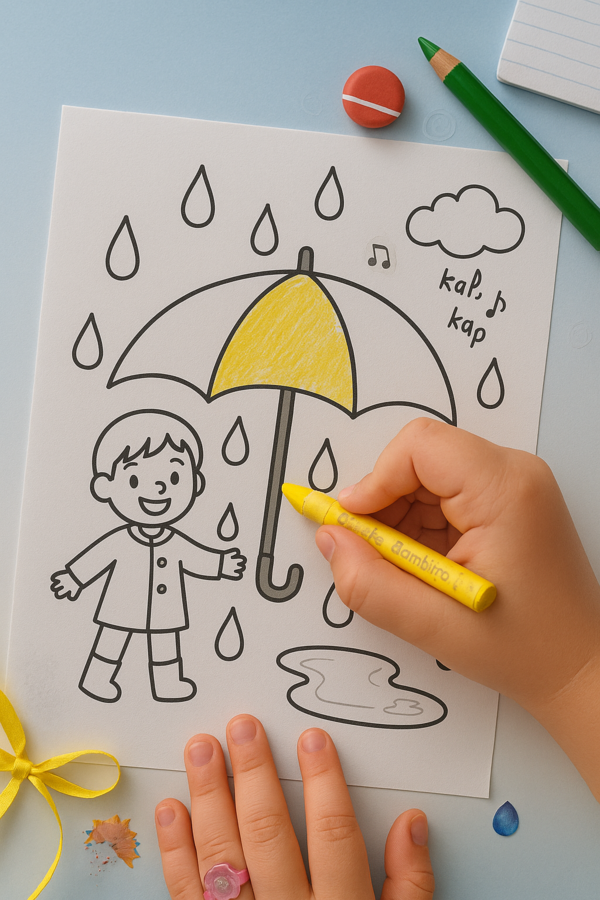 Książka tematyczna „Deszczowe przygody”