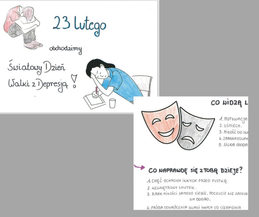 Depresja. Gazetka o depresji. Materiały na zajęcia. Szkoła podstawowa. Szkoła ponadpodstawowa.