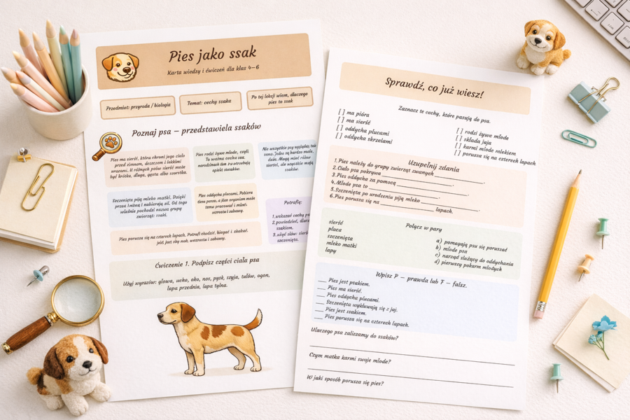 Pies jako ssak – karta wiedzy
