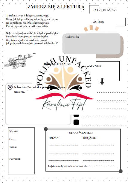 Zmierz się z lekturą "Reduta Ordona" Adam Mickiewicz