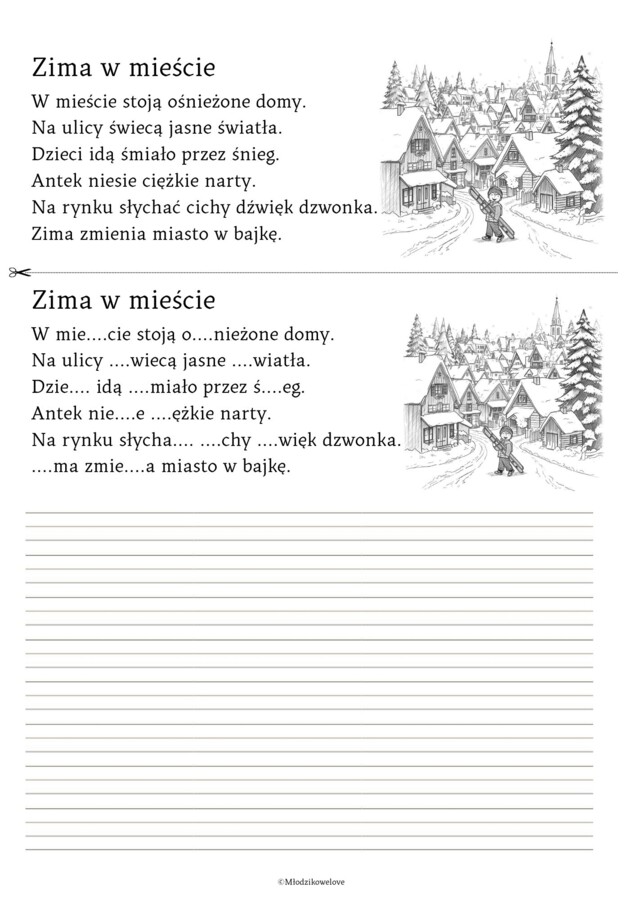 Krótkie dyktanda na szybkie powtórki- zmiękczenia