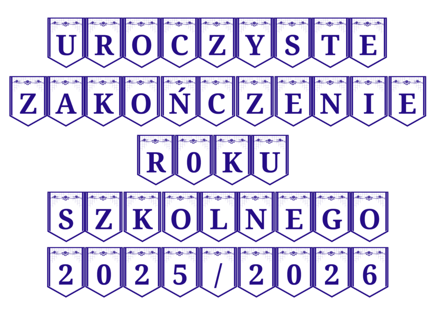 Girlanda UROCZYSTE ZAKOŃCZENIE ROKU SZKOLNEGO 2025/2026