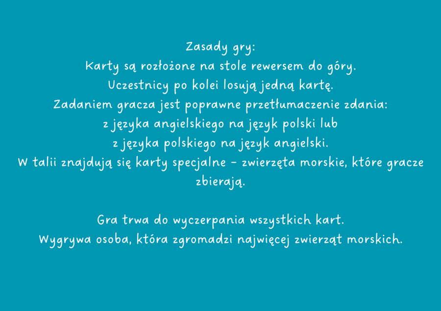 Present Simple card game