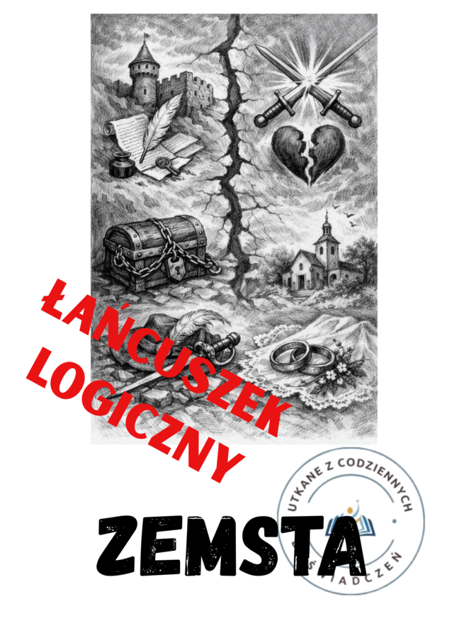 Karta pracy: 5 kroków do sedna – łańcuszek logiczny („Zemsta”