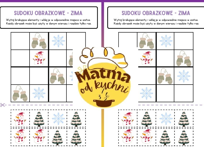 Sudoku obrazkowe - pory roku