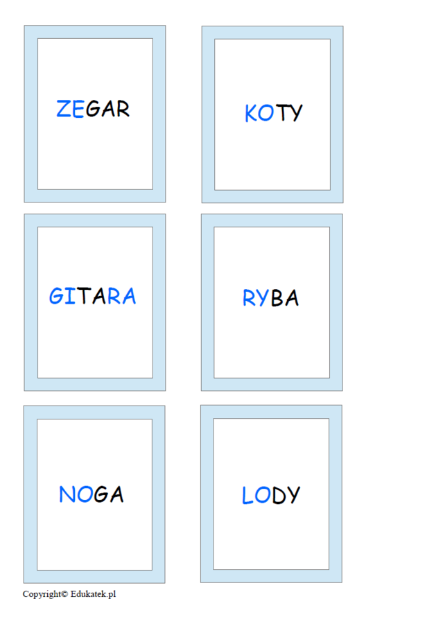 Sylabowe memory - nauka czytania