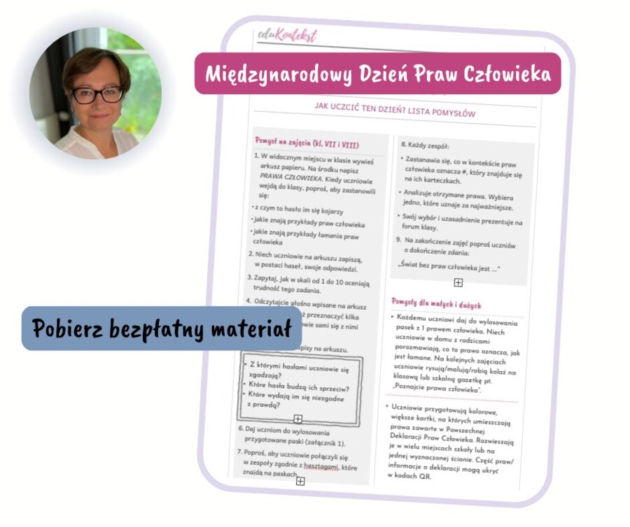 Międzynarodowy Dzień Praw Człowieka - JAK UCZCIĆ TEN DZIEŃ? LISTA POMYSŁÓW