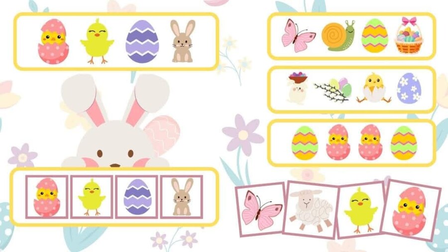 Układanka lewopółkulowa Wielkanoc