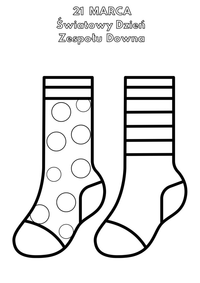 Światowy Dzień Zespołu Downa - kolorowanka